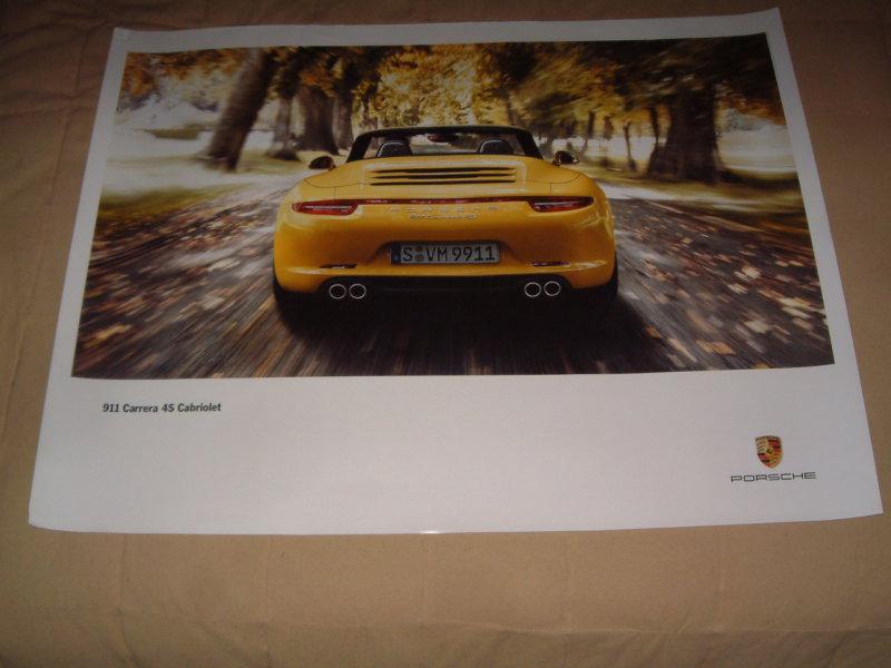 Porsche factory issued showroom poster of the porsche 911 4 s cabriolet (no.5)