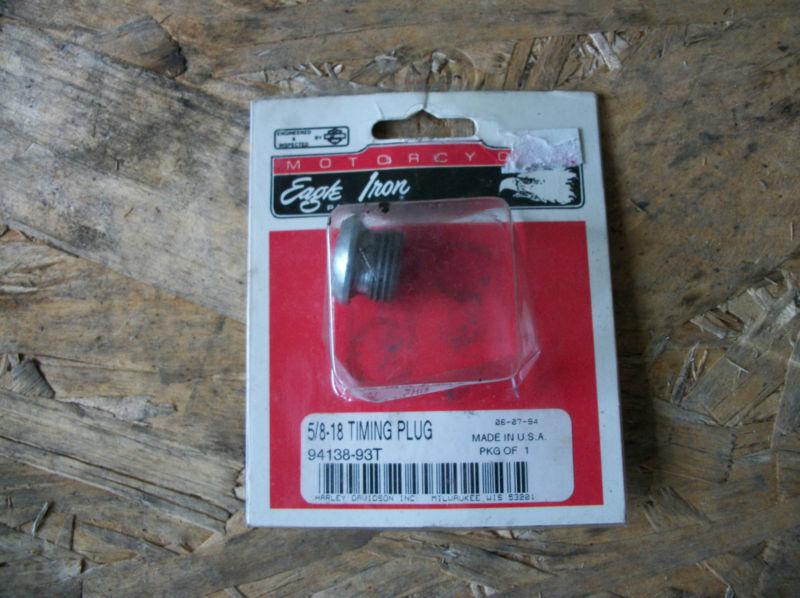 Harley  eagle iron 5/8-18 timing plug replaces oem# 94138-93t