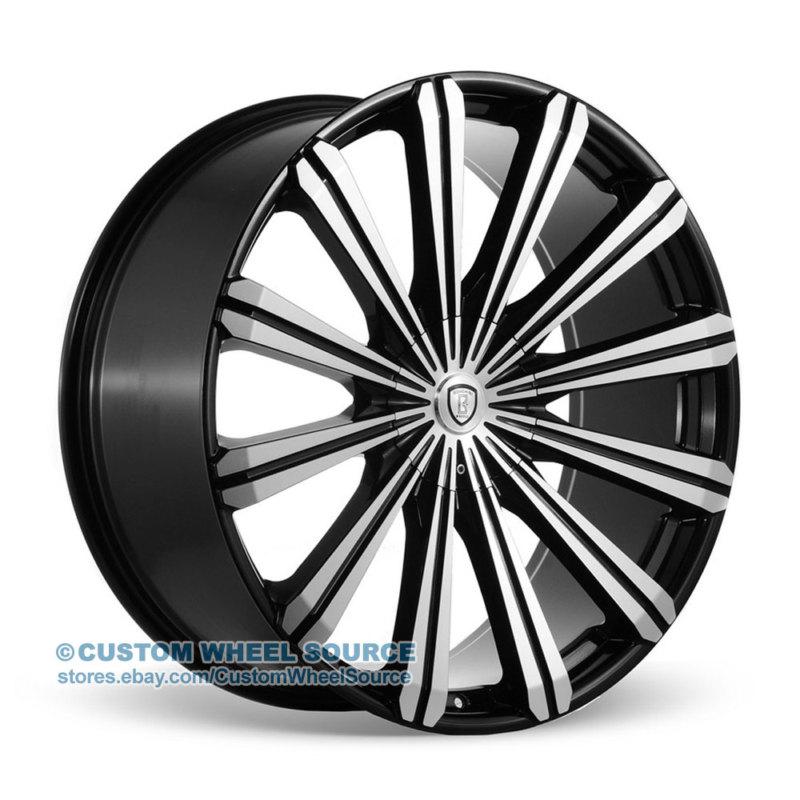 26" black dodge ford gmc hummer lincoln borguini b18 wheel and tire package