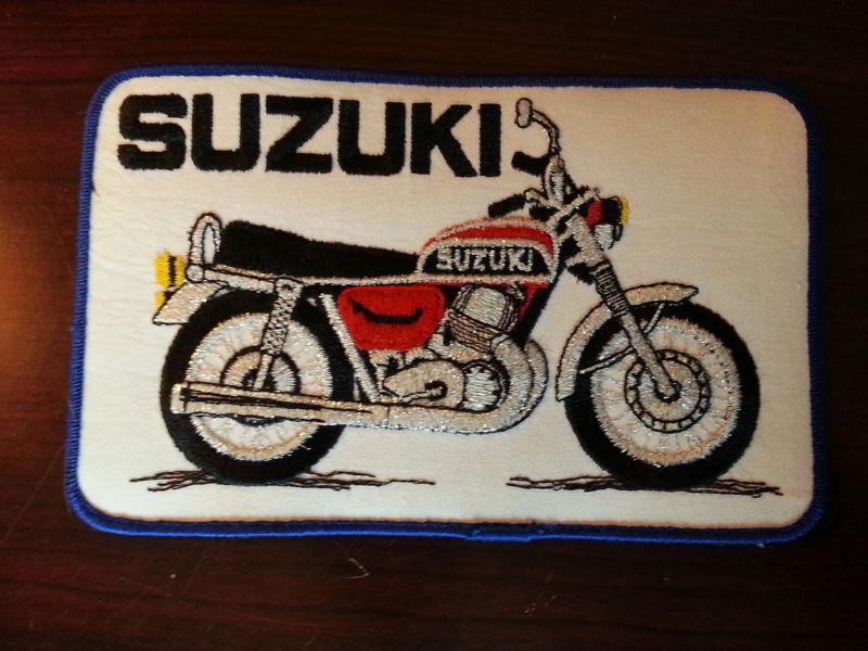 Vintage large suzuki motorcycle patch / new