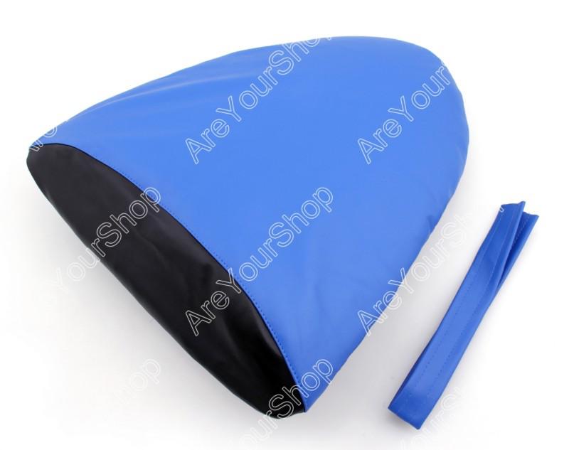 Rear pu leather seat cowl cover pillon kawasaki zx10r 06-07 zx6r 05-06 blue