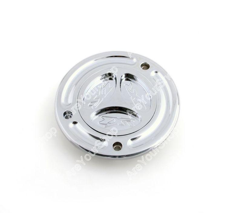 Cnc fuel gas cap kawasaki zx 6r 6rr 9r 10r zzr zrx zx1100 chrome