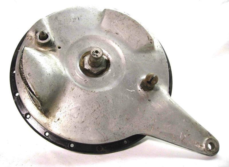 Triumph early 1950's front brake hub with brake plate and axle