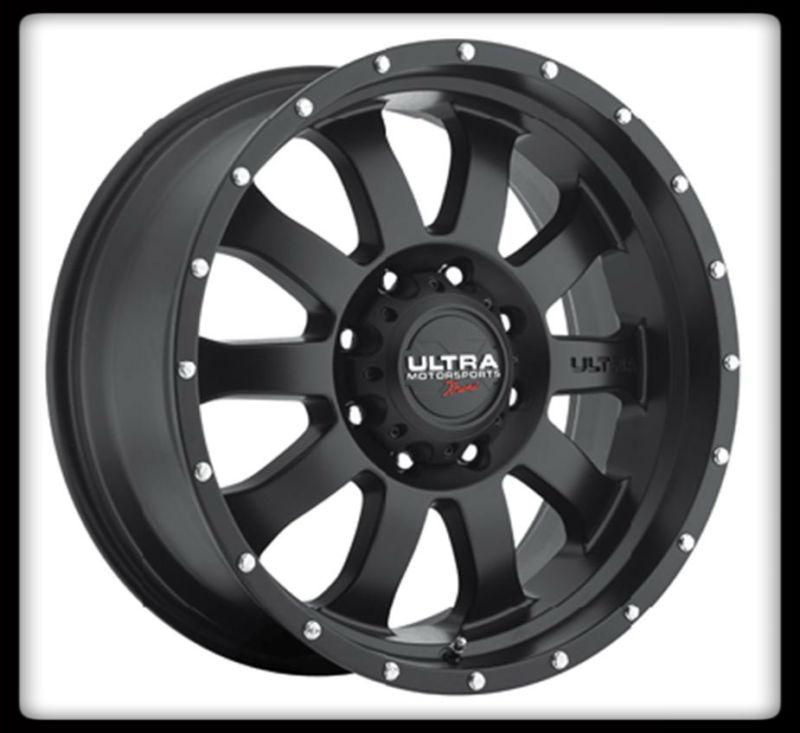 17" ultra 105sb satin black rims & bfgoodrich lt305-70-17 ta km2 bfg tires wheel