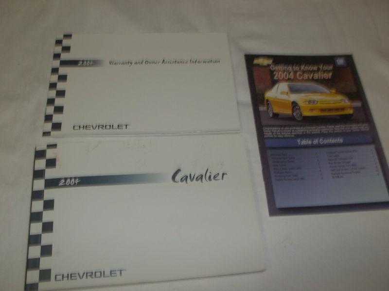 2004 chevrolet cavalier owner's manual 3/pc.set. /  free s/h / oem