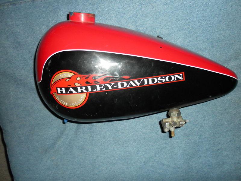 Vintage red black  harley davidson half split gas tank wall hanger man cave shop