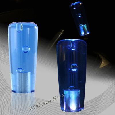 Universal 100mm blue bubble 7 color led gear stick shift shifter screw on knob