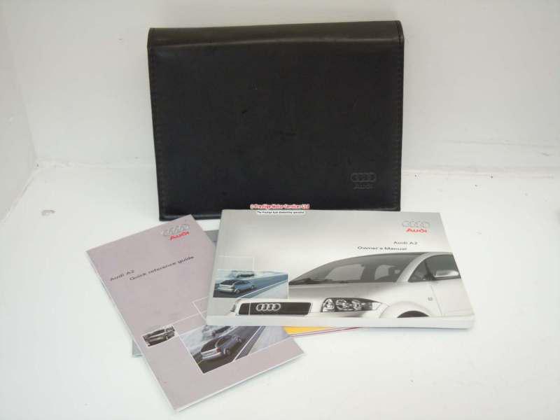 Audi a2 handbook and leather wallet