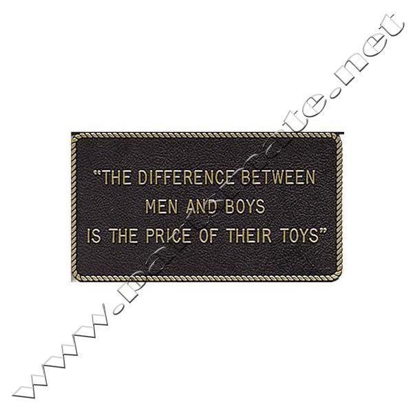 Bernard engraving fp027 fun plaque / the difference between men