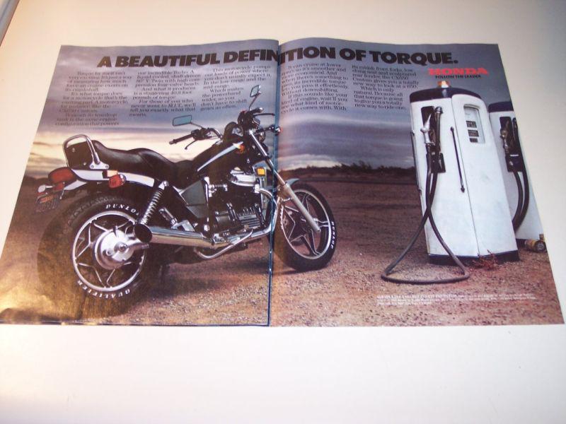 1983 cx650 custom vintage orginal  motorcycle magazine ad