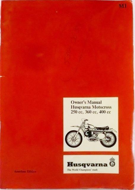Husqvarna motocross owners manual american edition 1971 dirt bike sweden m1