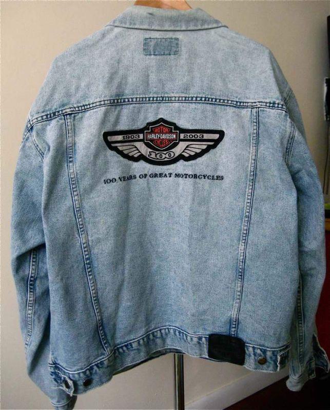 Harley davidson xxl denim jacket 100th anniversary special issue great condition