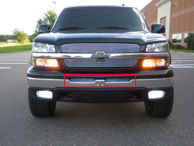 Buy fit:03-06 Chevy Silverado Bumper Billet Grille Grill 2003 2004 2005 ...