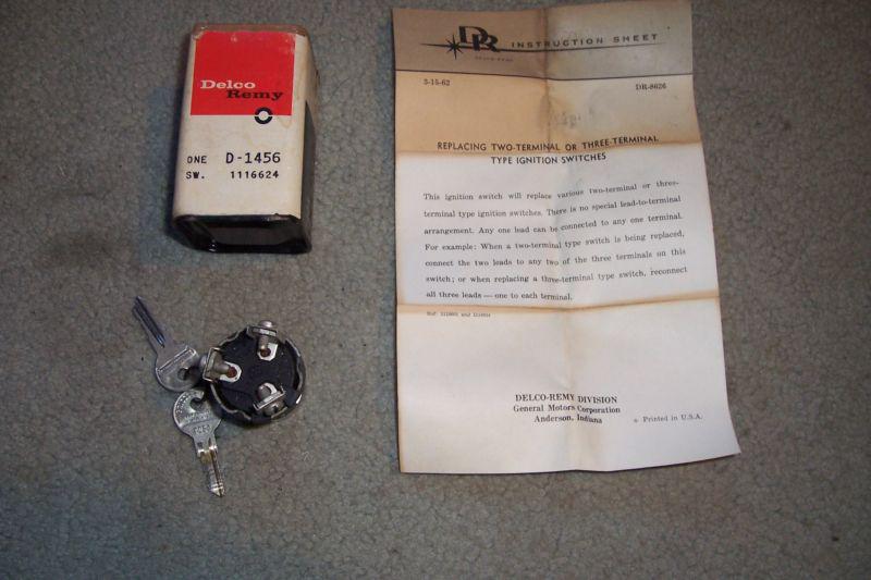 Nos vintage gm delco remy ignition switch dr-8626  one d-1456 sw.1116624