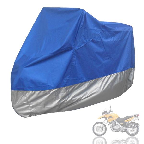 Motorcycle cover sport bike scooter polyester uv protection blue silver xxl