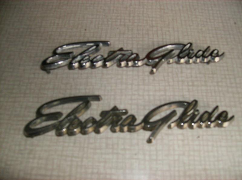 1965 only harley electraglide front fender emblems 