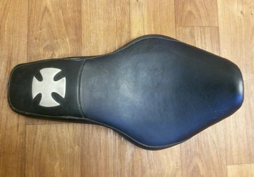 750 honda shadow spirit dc custom leather seat iron cross 01 02 03 04 05 06