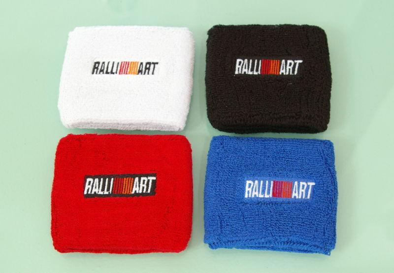 Ralliart racing oil brake fluid resevoir cover white black red blue