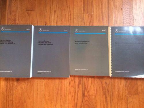 Mercedes benz 300 e, d, te, 4 volume series 124 service manual set.