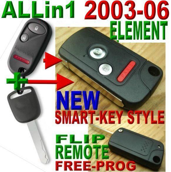 Allin1 flip key remote for 2003-2006 element chip transponder keyless entry fob