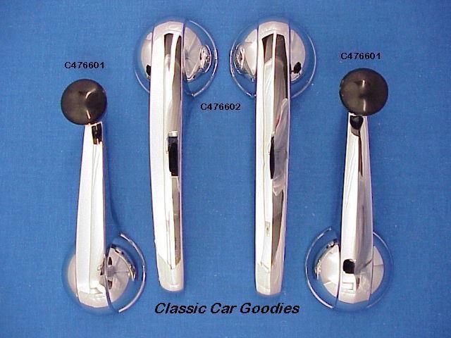 1959-1961 chevy truck door & window handles (4) 1960