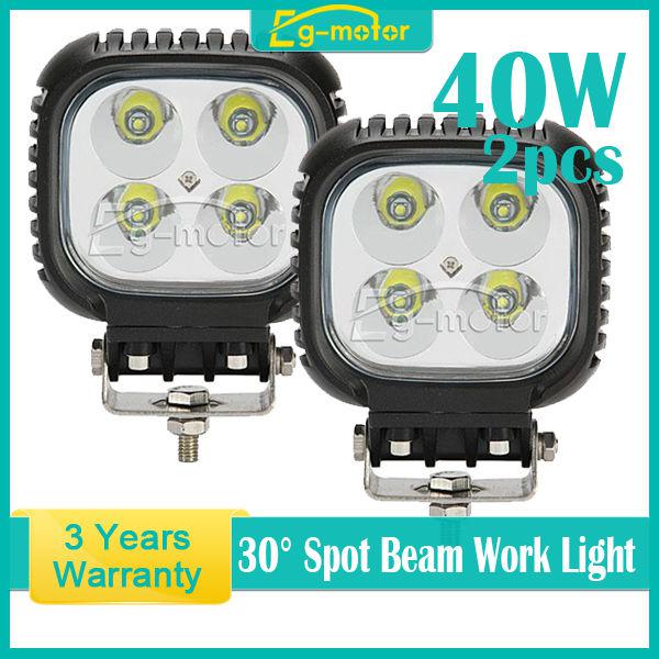 2x 40w cree led spot work light offroad lamp car truck jeep boat mining suv 4wd