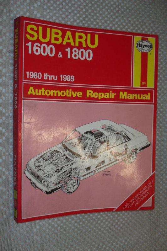 1980-1989 subaru 1600 1800 shop manual haynes service repair book 88 87 86 85 84