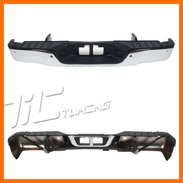 07-11 tundra rear chrome pad step bumper lic lamp w/sensor hole wo tow pkg