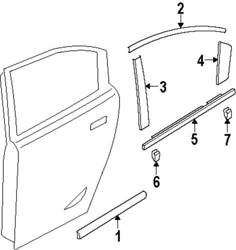 Mazda oem bp4k50660g exterior-rear-belt weather strip