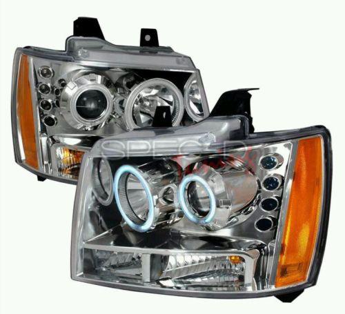 07-13 chevey tahoe projector head lights with ccfl halo rings