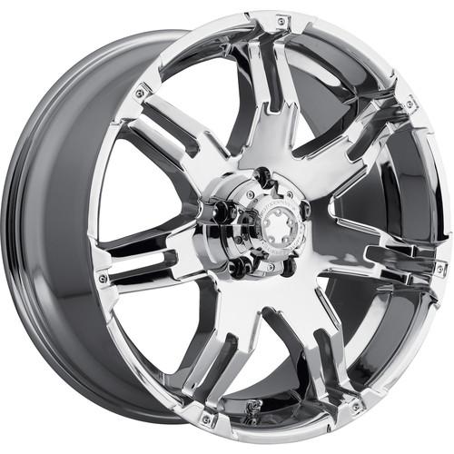 16x8 chrome ultra gauntlet (238) wheels 5x5 +10 chevrolet c-1500 caprice tahoe