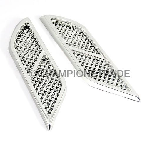 Chrome silver net euro duct side vent bonnet grille fender universal for honda