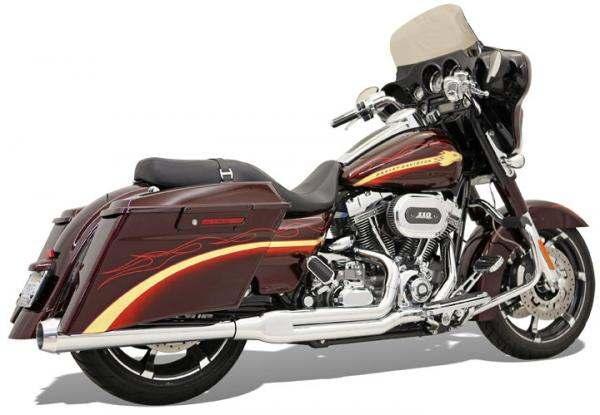 Bassani road rage megaphone exhaust system 4" chrome harley fltrx 2010-2013