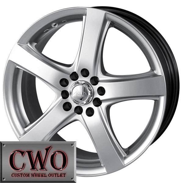 17 silver akita ak7 wheels rims 5x110/5x115 5 lug g5 g6 cobalt grand prix am