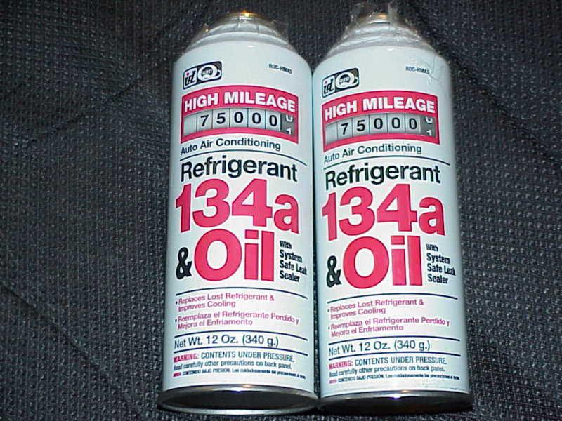 2  id 134a a/c  air conditioning refrigerant, oil, & leak sealer 12 oz cans