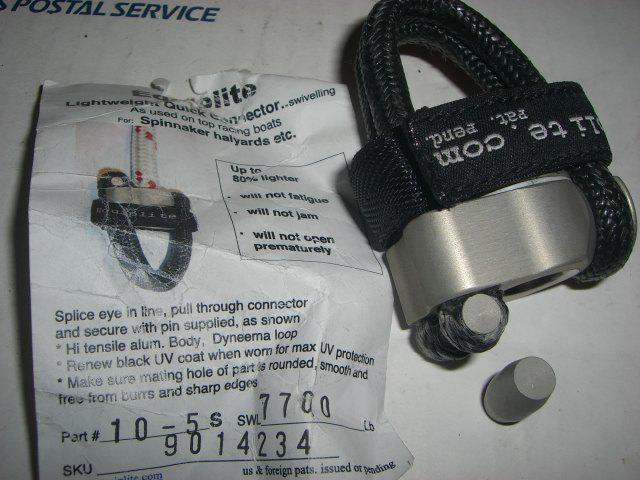 Equiplite 10mm swiveling halyard connector shackle 10-5s