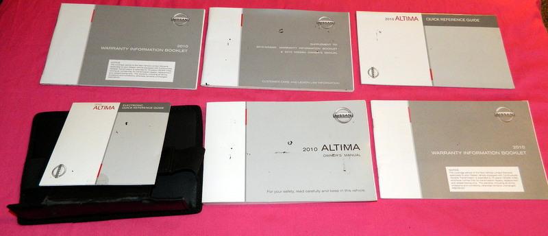 2010 nissan altima owners owner's manual guide book case oem handbook 