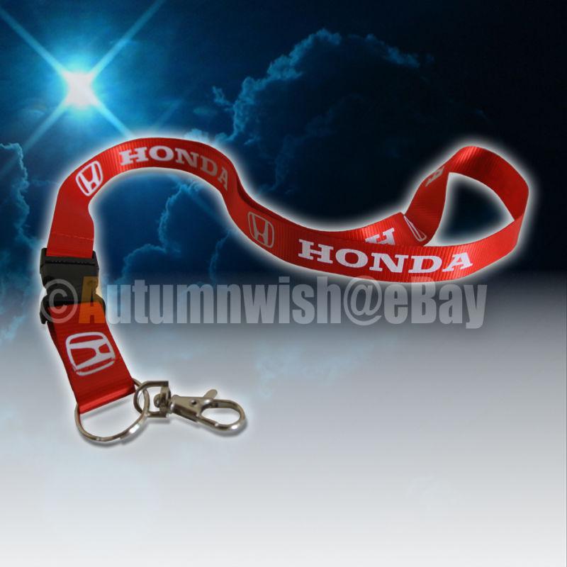 Honda acura lanyard red strap key chain quick release