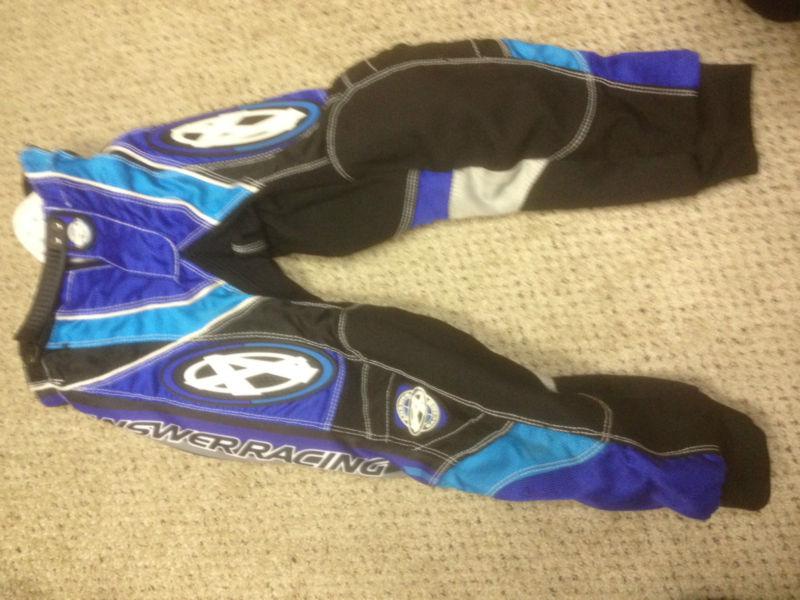 Kid's answer motorcycle pants size 16 equivelant to 4/5