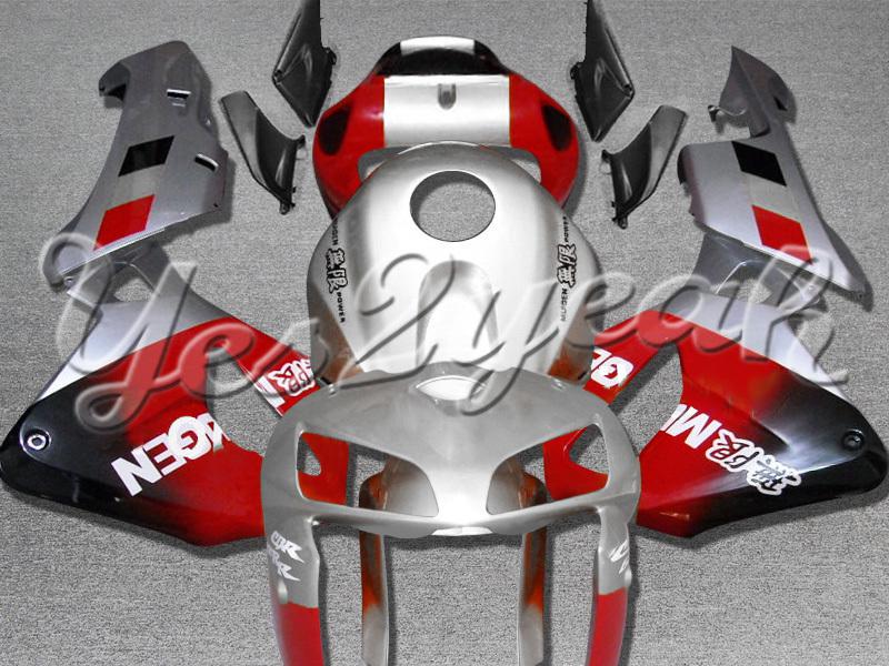 Injection molded fit 2005 2006 cbr600rr 05 06 silver red fairing zn233