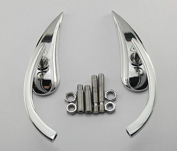 Chrome teardrop motorcycle mirrors for harley cruiser chopper touring custom