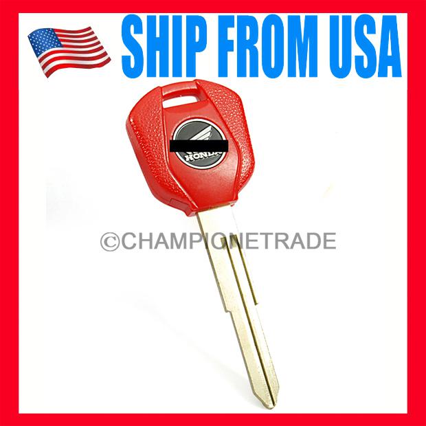 Us motorcycle red uncut blank key for honda cbr 400 600 954 1000rr 1100rr 1 pcs