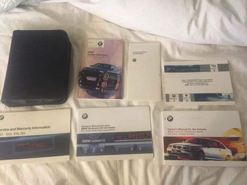 2001 bmw 325i, 330i, &amp; m3 owner&#039;s manual w/ case