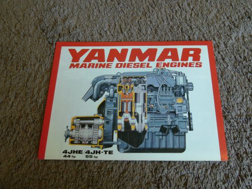 Yanmar marine diesel engine 4jhe 44 hp 4jh-te 55 hp dealer sales brochure