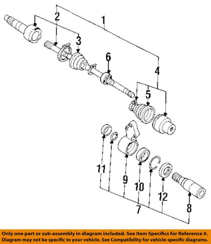 Subaru oem 89-90 justy axle shaft-front-axle assembly right 723221971