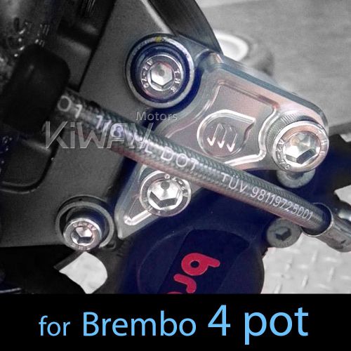 Silver aluminum brembo front brake caliper adaptor 4-pot 40mm for vespa gts 250