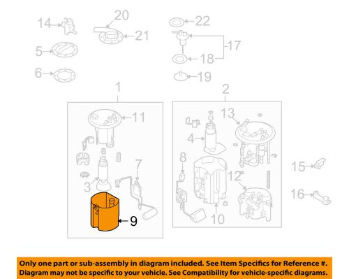 Subaru oem 10-13 forester 2.5l-h4 fuel pump-housing 42015sc010