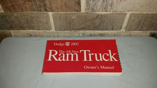 Very nice oem 2002 dodge ram truck owners manual book