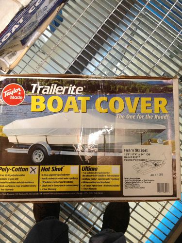 Taylor made offshore fishing boat cover,22.5&#039;-23.4&#039;l-102&#034;beam-outboard,grey poly