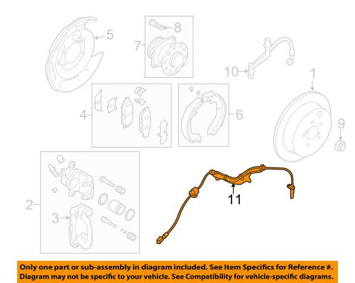 Subaru oem 14-15 forester anti-lock brakes-rear speed sensor 27540sg020